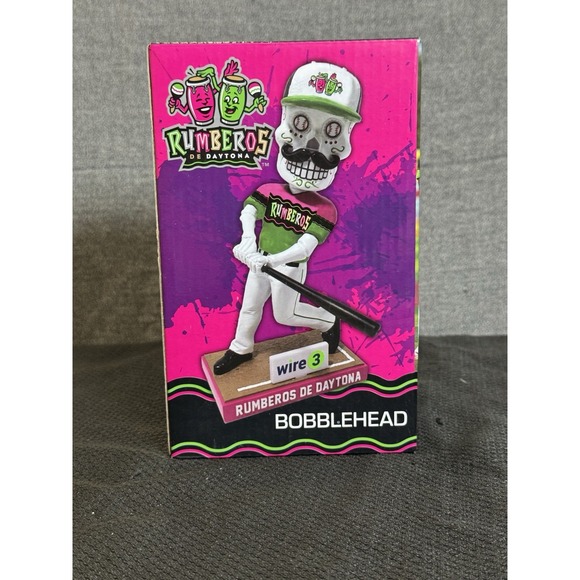 Sugar Skull Rumberos Of Daytona Tortugas Bobblehead New In Box - Picture 7 of 7